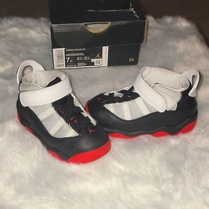 JORDAN 6 RINGS ...Toddler size 7C...Black, red, white
